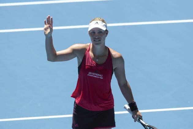 3rd January 2018, Perth Arena, Perth, Australia; MasterCard Hopman Cup Tennis; Angelique Kerber of Team Germany waves to the fans after defeating Eugenie Bouchard of Team Canada in their match 2-0  ActionPlus11967725