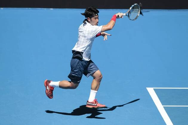 4th January 2018, Perth Arena, Perth, Australia; MasterCard Hopman Cup Tennis; Yuchi Sugita of Team Japan plays a forehand against the Russian Team during the mixed doubles  ActionPlus11967955