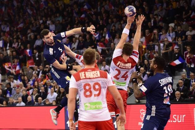 Nedim Remili (France) HANDBALL : France vs Norvege - Golden League - Rouen - 04 01 2018 JBAutissier Panoramic 
