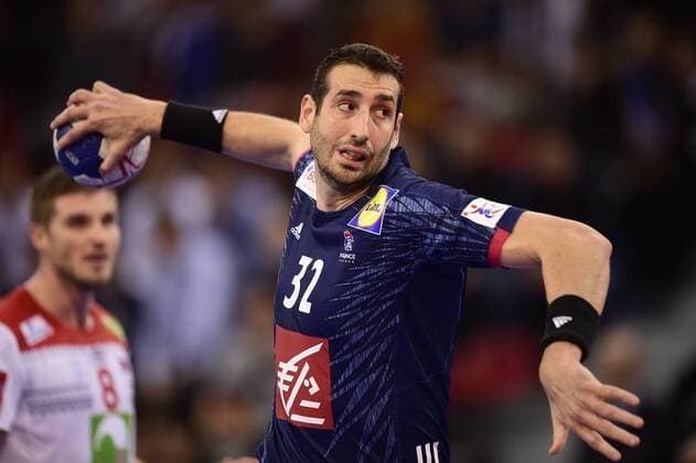 Raphael Caucheteux (France) HANDBALL : France vs Norvege - Golden League - Rouen - 04 01 2018 JBAutissier Panoramic 