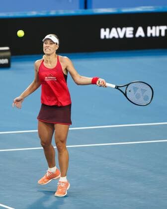 ANGELIQUE KERBER GER background HAVE A HIT logo curious tennis Hopman Cup 2018 ITF Perth arena Perth Western Australia Australia 5 January 2018 Copyright: xJuergenxHasenkopfx