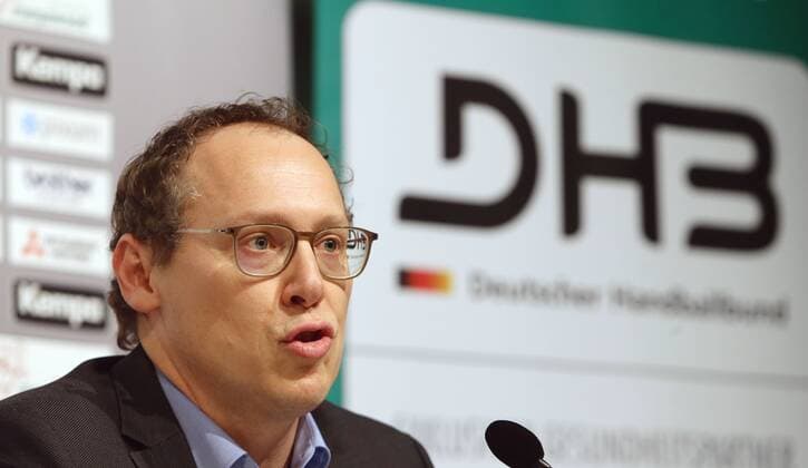 Stuttgart handball match Germany vs Iceland DHB of President and CEO Mark Schober