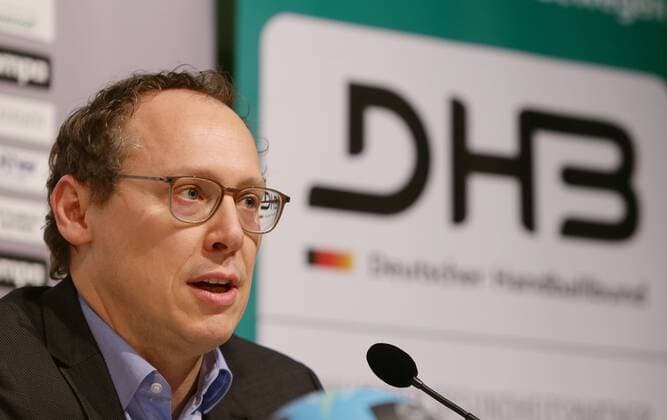 Stuttgart handball match Germany vs Iceland DHB of President and CEO Mark Schober