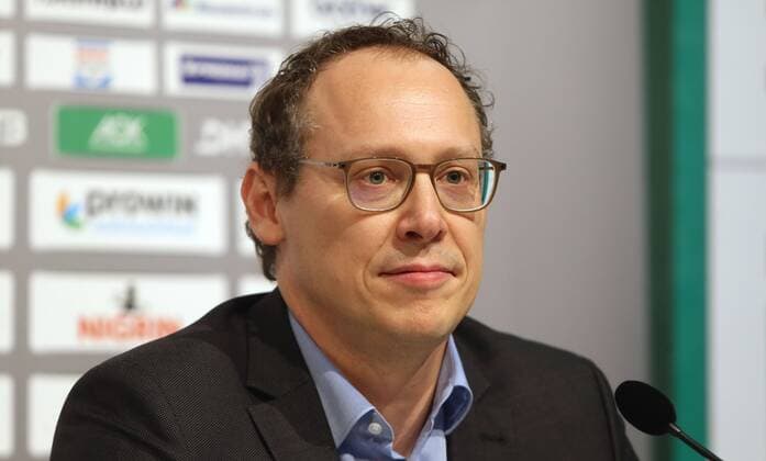 Stuttgart handball match Germany vs Iceland DHB of President and CEO Mark Schober