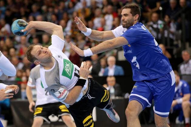 Steffen Weinhold Germany Chris Mar Gunnarsson Iceland Germany vs Iceland handball national team 2018 Germany 05 GER 01 2018 Stuttgart Copyright: xLanger Eibner-Pressefotox EP_HLR