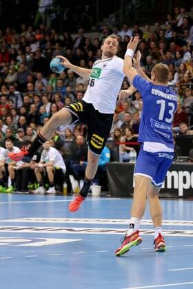 Julius Kuehn Germany Olafur Guomundsson Andres, island Germany vs Iceland handball national team 2018 Germany 05 GER 01 2018 Stuttgart Copyright: xLanger Eibner-Pressefotox EP_HLR