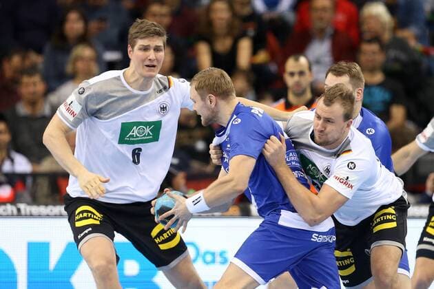 Finn Lemke Aron Palmarsson island Julius Kuehn Germany Germany Germany vs Iceland handball national team 2018 Germany 05 GER 01 2018 Stuttgart Copyright: xLanger Eibner-Pressefotox EP_HLR