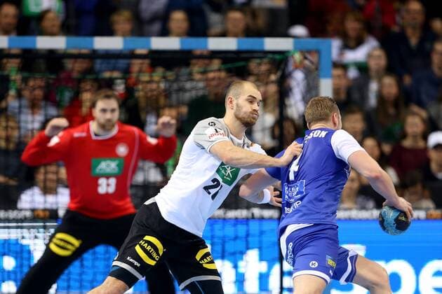 Maximilian Janke Germany Aron Palmarsson Iceland Germany vs Iceland handball national team 2018 Germany 05 GER 01 2018 Stuttgart Copyright: xLanger Eibner-Pressefotox EP_HLR