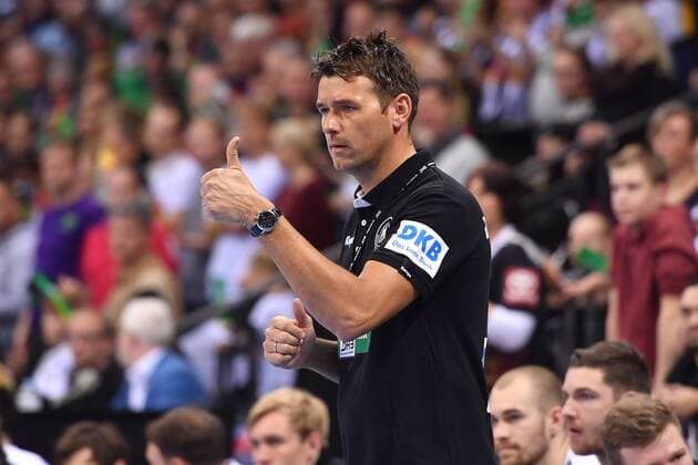 Christian PROKOP national coach coach GER gesture thumb up thumb up frame cut to single subject half figure half figure handball match Germany Iceland on 05 01 2018 P O R S C H E A R E N A Stuttgart