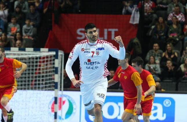 Croatia VS Montenegro - friendly match 05.01.2018., Spaladium Arena, Split, Croatia - Handball Friendly international match Länderspiel Croatia vs Montenegro. Luka Stepancic.  IvoxCagalj PIXSELL