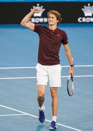 ALEXANDER ZVEREV cheers after winning Jubilee joy emotion Team Germany mixed doubles tennis Hopman Cup 2018 ITF Perth arena Perth Western Australia Australia 5 January 2018 Copyright: xJuergenxHasenkopfx