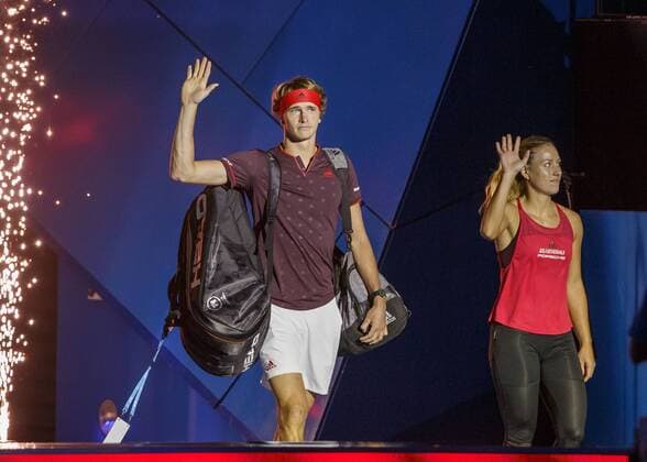 ANGELIQUE KERBER ALEXANDER ZVEREV occur ranked team Germany mixed doubles final tennis Hopman Cup 2018 ITF Perth arena Perth Western Australia Australia 6 January 2018 Â Copyright: xJuergenxHasenkopfx