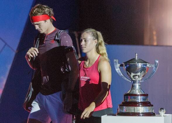 ANGELIQUE KERBER ALEXANDER ZVEREV occur ranked team Germany mixed doubles final tennis Hopman Cup 2018 ITF Perth arena Perth Western Australia Australia 6 January 2018 Â Copyright: xJuergenxHasenkopfx