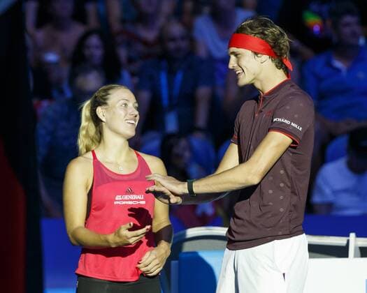 ANGELIQUE KERBER ALEXANDER ZVEREV Team Germany mixed doubles final tennis Hopman Cup 2018 ITF Perth arena Perth Western Australia Australia 6 January 2018 Â Copyright: xJuergenxHasenkopfx