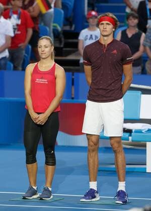 ANGELIQUE KERBER ALEXANDER ZVEREV Team Germany mixed doubles final tennis Hopman Cup 2018 ITF Perth arena Perth Western Australia Australia 6 January 2018 Â Copyright: xJuergenxHasenkopfx