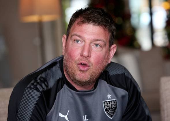 CONSTRUCTION 06 01 2018 La Manga del Mar Menor VfB Stuttgart football training camp in la manga press round with sports psychologist Philipp Laux