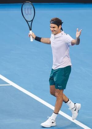 ROGER FEDERER team Switzerland mixed doubles final tennis Hopman Cup 2018 ITF Perth arena Perth Western Australia Australia 6 January 2018 Â Copyright: xJuergenxHasenkopfx