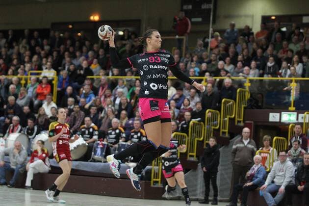 Julia Behnke Metzingen during the cast playing the HSG Bensheim Auerbach vs babes Metzingen in the 1 handball Bundesliga of women on 06 01 2018 photo Michael Bermel Eibner Bensheim Copyright: xMichaelxBermel Eibner-Pressefotox EP_mbl
