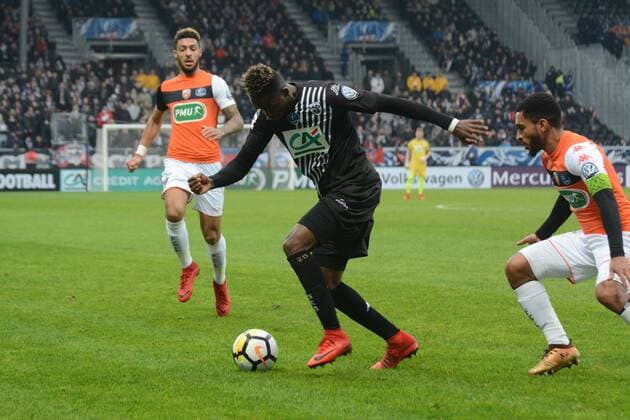 Gilles Sunu (Angers) FOOTBALL : Angers SCO vs FC Lorient - Coupe de France - 07 01 2018 RonanHoussin Panoramic 