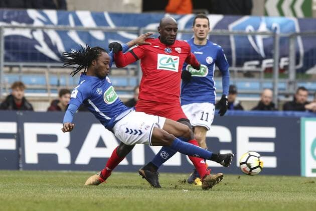 Bakary KONE; Racing FOOTBALL : Strasbourg vs Dijon - Coupe de France - 07 01 2018 ElyxandroCEGARRA Panoramic 