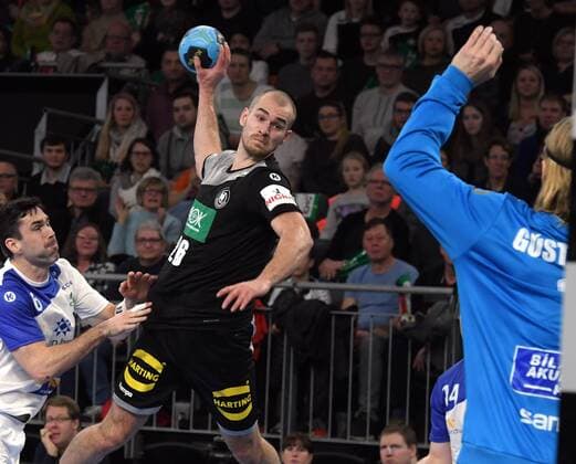 New Ulm ratiopharm arena 7 1 2018 men handball friendly international match Germany Iceland Maximilian Janke SC DHfK Leipzig Germany