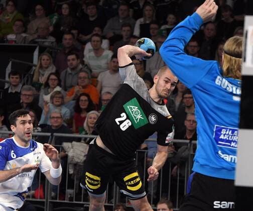 New Ulm ratiopharm arena 7 1 2018 men handball friendly international match Germany Iceland Maximilian Janke SC DHfK Leipzig Germany