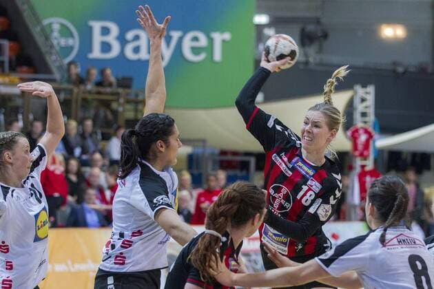 Handball Bundesliga TSV Bayer 04 Leverkusen vs Neckarsulm SU 34 27 handball Bundesliga TSV Bayer 04 Leverkusen vs Neckarsulm SU 34 27 7 1 2017 Leverkusen Ostermann arena Germany photo Ralf Kabra Elf Kim Berndt 18 RM xrkx