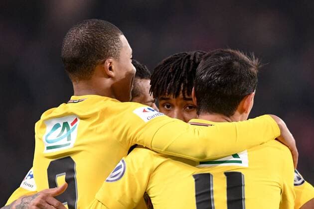 Fußball, Coupe de France, Stade Rennes - Paris St. Germain 24 Christopher NKUNKU (psg) - JOIE FOOTBALL : Rennes vs Paris SG - Coupe de France - 07 01 2018 AnthonyBIBARD FEP Panoramic 