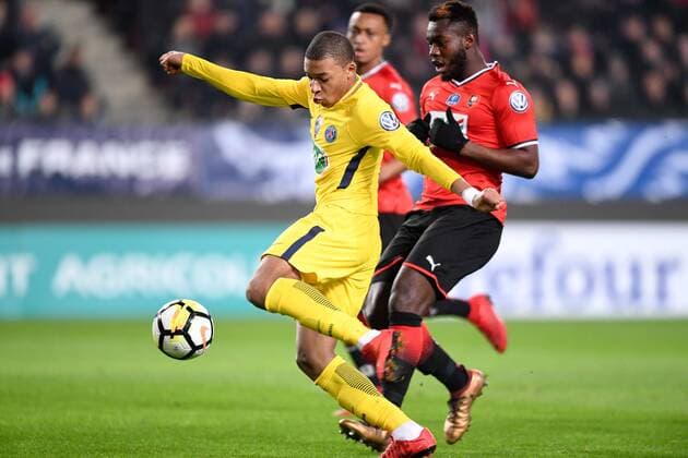 29 KYLIAN MBAPPE (psg) - BUT FOOTBALL : Rennes vs Paris SG - Coupe de France - 07 01 2018 AnthonyBIBARD FEP Panoramic 