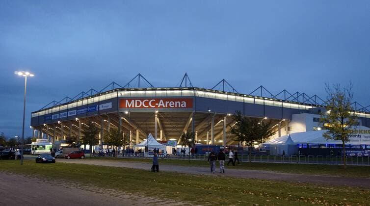 24 10 2017 football DFB Cup 2017 2 round 1 FC Magdeburg Borussia Dortmund in the MDCC arena Magdeburg Stadium from outside