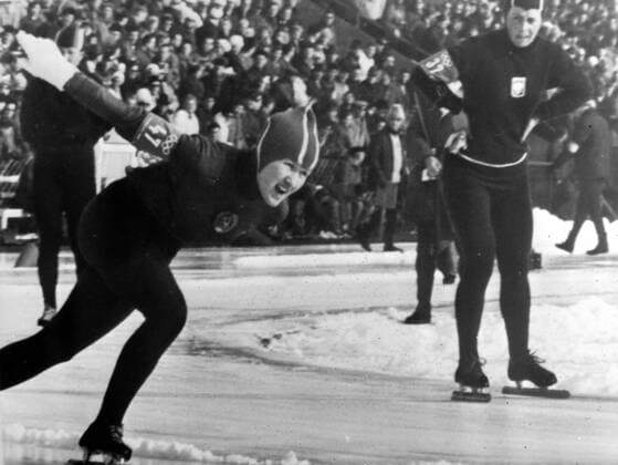 Olympia, Historie, Olympische Winterspiele 1964 in Innsbruck WINTER OLYMPICS IN INNSBRUCK, AUSTRIA - LADIES Speed skating Eisschnelllauf 1500 METRE LIDIA SKOBLIKOVA IN ACTION ; 31 JANUARY 1964, Copyright: Topfoto  UnitedArchivesIPU470785