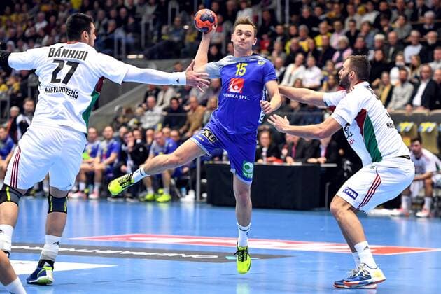 180108 Sweden s Hampus Wanne during training the international handball team between Sweden and Hungary on 8 January 2018 in Partille  Copyright: CARLxSANDIN BB180108CS013