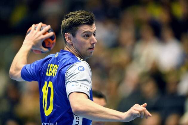 180108 Sweden s Niclas E during training the international handball team between Sweden and Hungary on 8 January 2018 in Partille  Copyright: CARLxSANDIN BB180108CS018