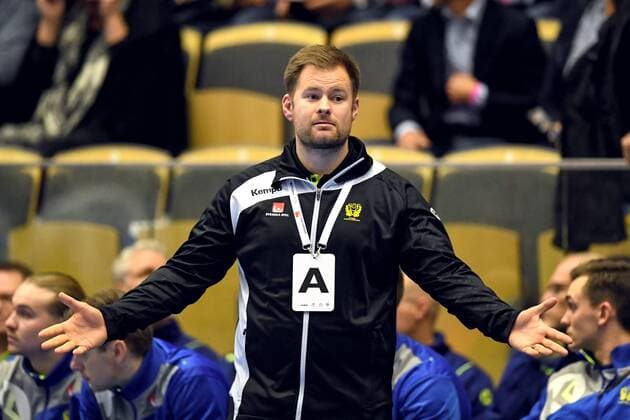 180108 Sweden s head coach Kristjan andresson during training the international handball team between Sweden and Hungary on 8 January 2018 in Partille  Copyright: CARLxSANDIN BB180108CS027
