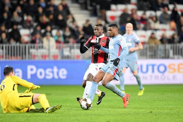 33 Ignatius GANAGO (nice) - 05 JEMERSON (mon) FOOTBALL : Nice vs Monaco - Coupe de la Ligue - 09 01 2018 FEP Panoramic 