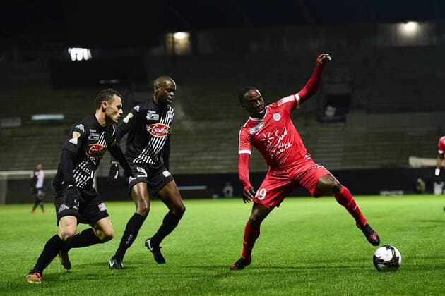 Jonathan Nanitamo Ikone (Montpellier) FOOTBALL : Sco Angers vs Montpellier - 1 4 coupe de la ligue - 10 01 2018 JBAutissier Panoramic 