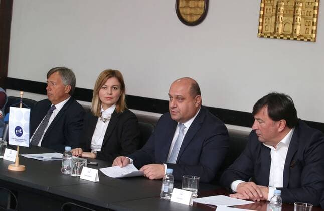 press conference PK Pressekonferenz on the occasion of the European Handball Championship 11.01.2018., Croatia, Split - Press conference on the occasion of the European Handball Championship, featured by Jelena Hrgovic, EHF president Michael Widerer, Tomislav Grahovac on behalf of the Croatian Handball Association, Silvio Njiric, Toni Gamulin, Hrvoje Akrap, Martin Hausleitner, JJ Rowland.  IvoxCagalj PIXSELL
