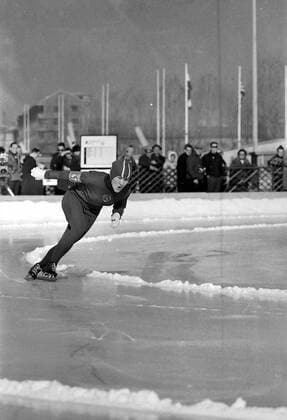 WINTER OLYMPICS GAMES Speed skating Eisschnelllauf 500 METRE RUSSIAS LIDIA SKOBLIKOVA IN ACTION ; 1 FEBRUARY 1964, Copyright: Topfoto  UnitedArchivesIPU470841