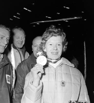 WINTER OLYMPICS GAMES Speed skating Eisschnelllauf 500 METRE RUSSIAS LIDIA SKOBLIKOVA WITH GOLD MEDAL ; 1 FEBRUARY 1964, Copyright: Topfoto  UnitedArchivesIPU470863