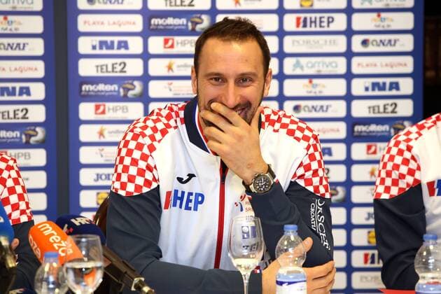 Lino Cervar presented a list of team members who will compete at the European Championships 11.01.2018., Croatia, Split - Coach of the Croatian national handball representation Lino Cervar presented a list of team members who will compete at the European Championships. Igor Vori and Luka Cindric participated in the press conference PK Pressekonferenz  MirandaxCikotic PIXSELL