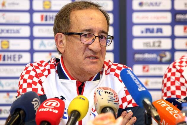 Lino Cervar presented a list of team members who will compete at the European Championships 11.01.2018., Croatia, Split - Coach of the Croatian national handball representation Lino Cervar presented a list of team members who will compete at the European Championships. Igor Vori and Luka Cindric participated in the press conference PK Pressekonferenz  MirandaxCikotic PIXSELL
