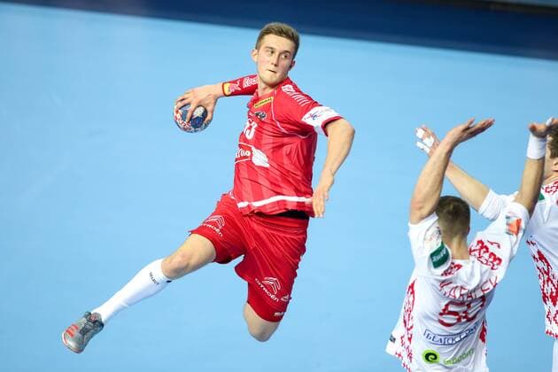HANDBALL - EHF EURO 2018, BLR vs AUT POREC,CROATIA,12.JAN.18 - HANDBALL - EHF European Championship EM Europameisterschaft group stage, Belarus vs Austria. Image shows Mykola Bilyk (AUT). GEPAxpictures xMaticxKlansek