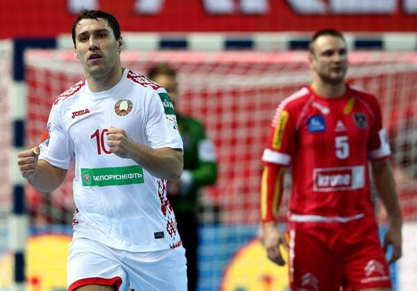 Bilder des Tages - SPORT 12.01.2018., Croatia, Zatika Sports Hall, Porec - European Handball Championship, Group B, 1st Round, Belarus - Austria. Barys Pukhouski.  IgorxKralj PIXSELL