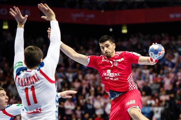 Domagoj Duvnjak 180112 during Croatia s handball match between Croatia and Serbia in the European Handball CHAMPIONSHIP January 12, 2018 2018 in Split  Copyright: LUDVIGxTHUNMAN BB180112LT112