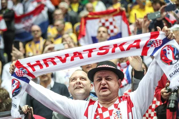 Bilder des Tages - SPORT European Handball Championship, Group B, 1st Round, Croatia - Serbia 12.01.2018., Croatia, Spaladium Arena, Split - European Handball Championship, Group B, 1st Round, Croatia - Serbia. Fans.  SlavkoxMidzor PIXSELL