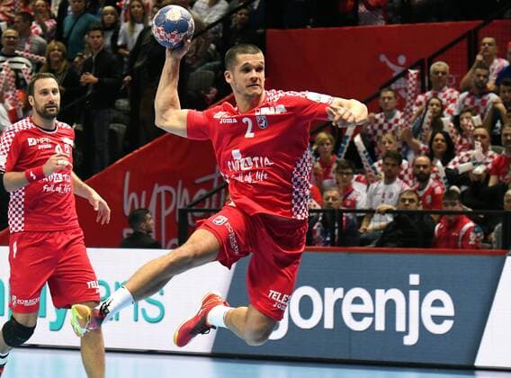 Split Croatia Spaladium arena 12 1 2018 men handball European Championship 2018 Croatia Serbia Lovro MIHIC COR