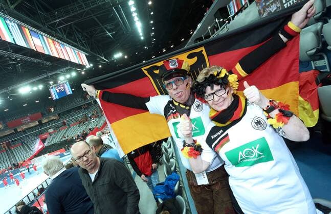 Handball Germany Montenegro 13.01.2018., Arena Zagreb, Zagreb - European Handball Championship, Group C, Round 1, Germany - Montenegro. Fans are waiting for the start of the match  SanjinxStrukic PIXSELL