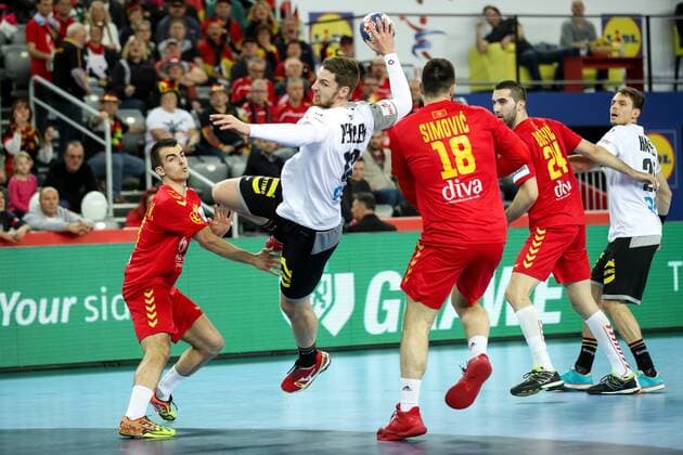 HANDBALL - EHF EURO 2018, GER vs MNE ZAGREB,CROATIA,13.JAN.18 - HANDBALL - EHF European Championship EM Europameisterschaft group stage, Germany vs Montenegro. Image shows Hendrik Pekeler (GER). GEPAxpictures xMaticxKlansek