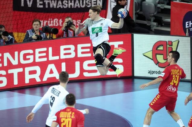 European Handball Championship, Group C, Round 1, Germany - Montenegro 13.01.2018., Croatia, Arena Zagreb, Zagreb - European Handball Championship, Group C, Round 1, Germany - Montenegro. REICHMANN Tobias  SanjinxStrukic PIXSELL