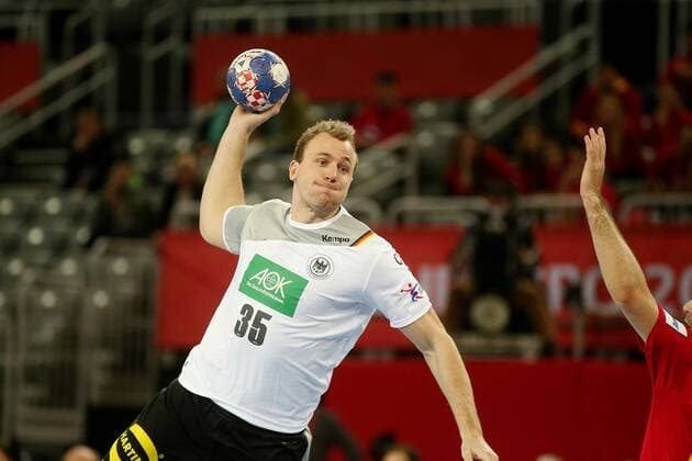 European Handball Championship, Group C, Round 1, Germany - Montenegro 13.01.2018., Arena Zagreb, Zagreb - Europsko rukometno prvenstvo, skupina C, 1. kolo, Njemacka - Crna Gora. KUHN Julius  DaliborxUrukalovic PIXSELL